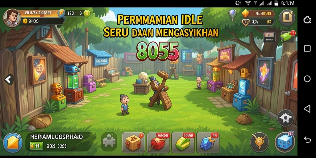 Tampilan gameplay seru dan menyenangkan di 8055.