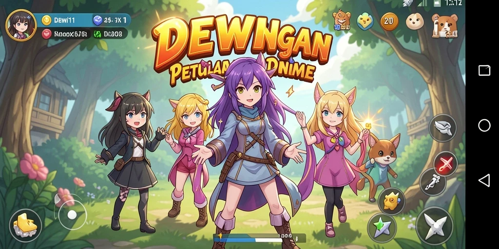 Screenshot DEWI11 menampilkan aksi pertarungan anime yang mendebarkan.